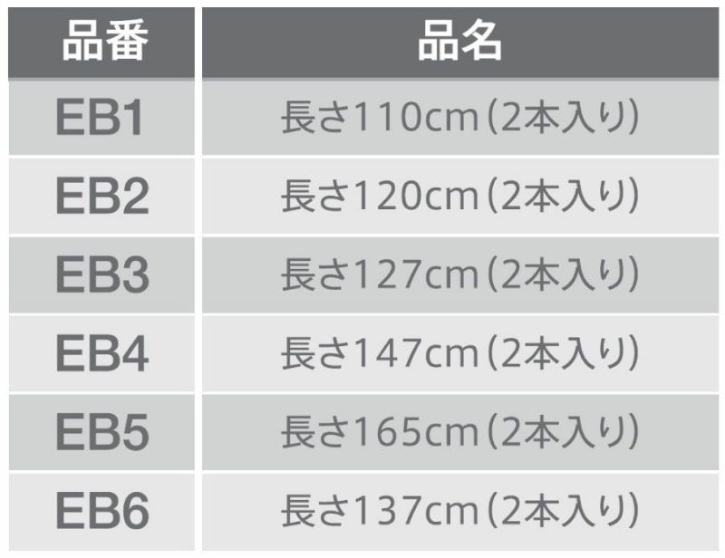 Terzo テルッツォ by PIAA ベースキャリア バー 2本入 スクエアバータイプ ブラック 147cm エンドキャップ付 EB4 ピア