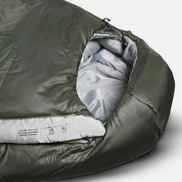 DECATHLON ・フォルクラシュラフ寝袋 TREK 500 0°C FORCLAZ（フォルクラ）トレッキング キャンプ シュラフ・寝袋 0
