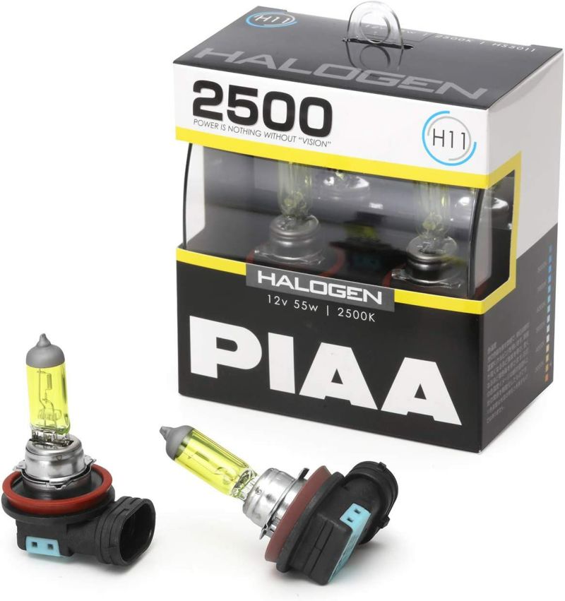 PIAA ヘッドライト・フォグランプ用 ハロゲン 2500K イエローバルブ 12V 55W H11 車検対応 2個入 HS5011 ピア
