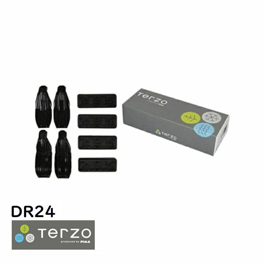 Terzo テルッツォ by PIAA ベースキャリア 車種別取付ベースセット 4個入 ブラック 【ホンダ CR-V 日産 キックス 他】 DR24