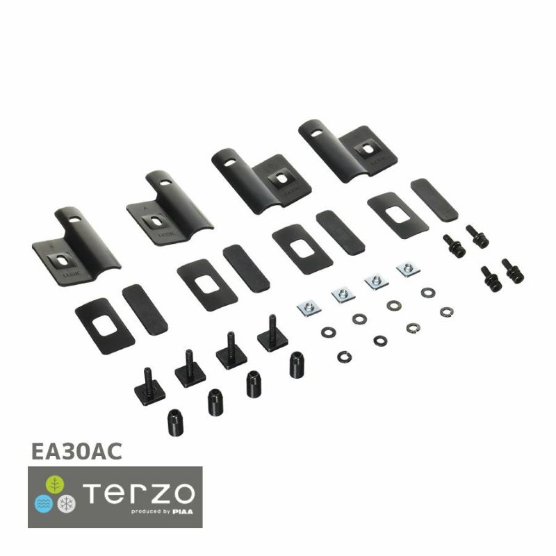 Terzo テルッツォ by PIAA ルーフラック オプション 4個入 エアロバークランプ ブラック 対応可能品番:EA303/EA308/EA309 EA30AC