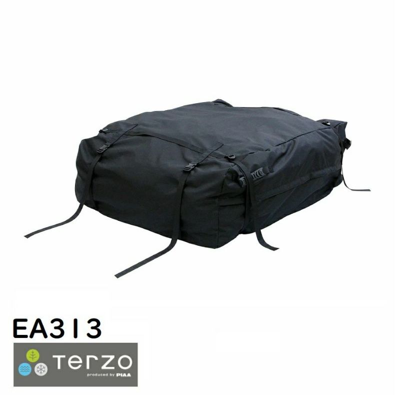 Terzo テルッツォ by PIAA ルーフラック オプション 350L ルーフラックバッグ ブラック 防水・防塵対応 ファスナーフラップ採用 固定用バックルベルト付 EA313