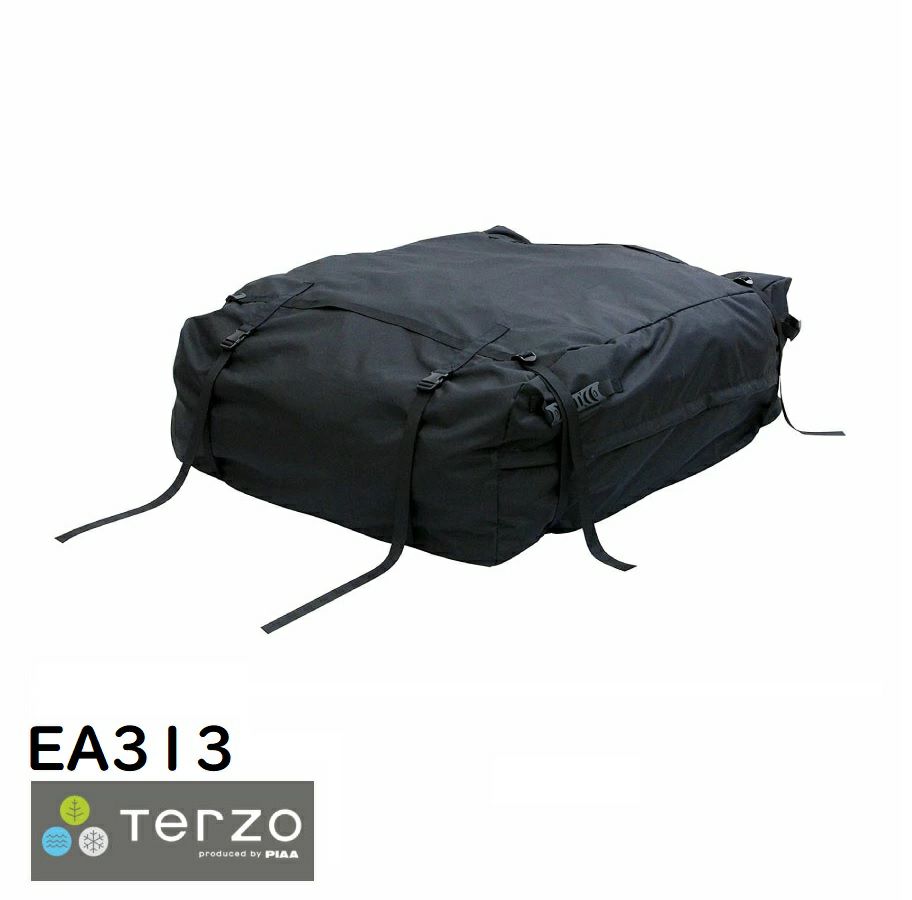 Terzo テルッツォ by PIAA ルーフラック オプション 350L ルーフラックバッグ ブラック 防水・防塵対応 ファスナーフラップ採用 固定用バックルベルト付 EA313