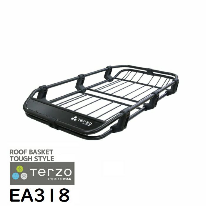 Terzo テルッツォ by PIAA ルーフラック 1個入 ルーフバスケット Styleシリーズ Tough style (タフスタイル) ロング ブラック EA318