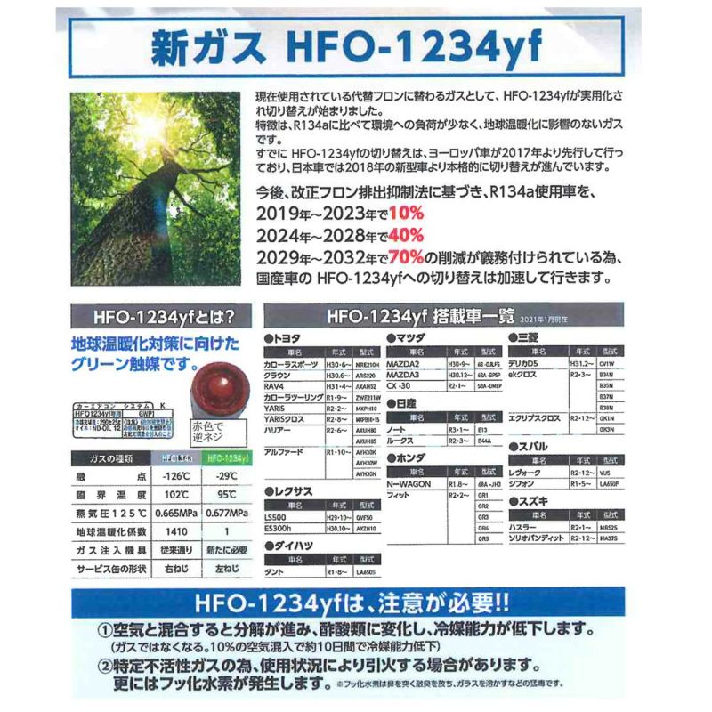 カーエアコン用冷媒ガス ソルスティスyf HFO-1234yf 200g クーラー 